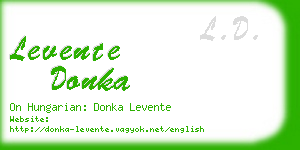 levente donka business card